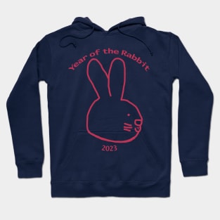 Year of the Rabbit 2023 Viva Magenta Bunny Hoodie